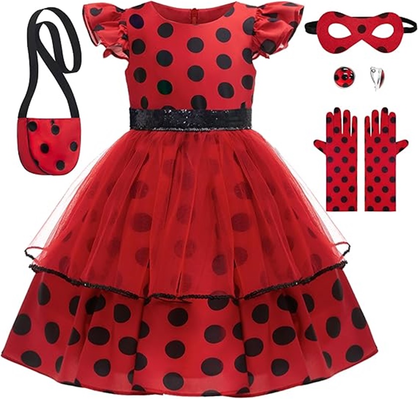 Baby Clothing Size - Mädchen Cosplay Kostüm Polka Dot Rotes