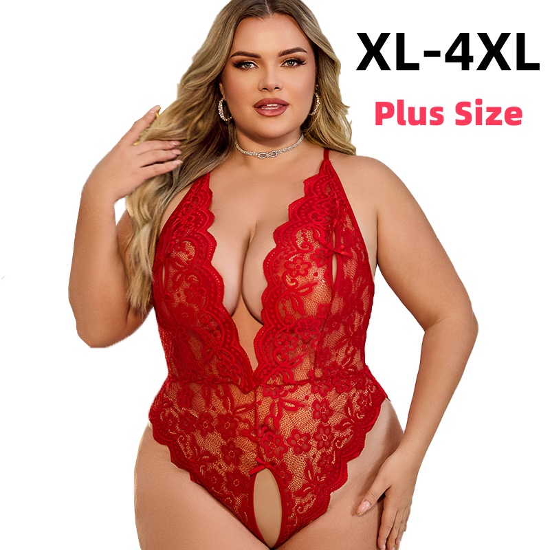 Baby Clothing Night - XL-4XL Ouvert-Spitzen-Body, sexy Sommer-Dessous für Frauen,