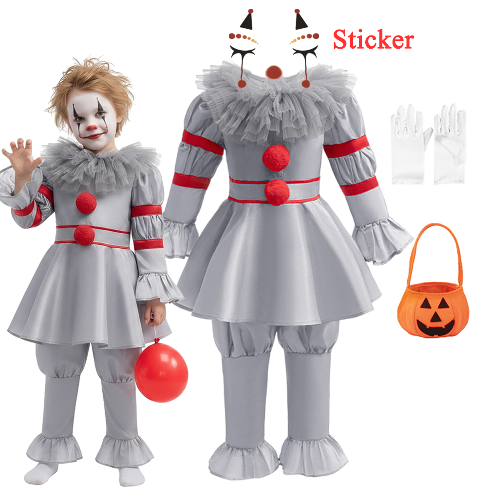 Baby Clothing Europe - Jungen Mädchen Cosplay Gruseliger Clown Halloween-Kostüm