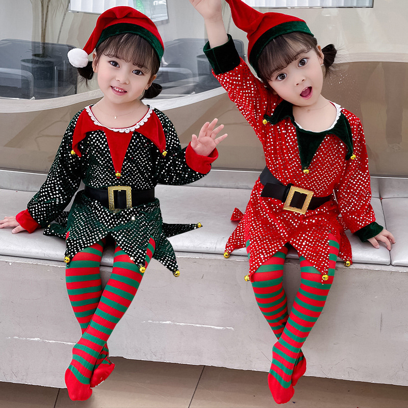 Baby Xmas Clothing - Weihnachten Baby Mädchen Kleid Kinder Grün