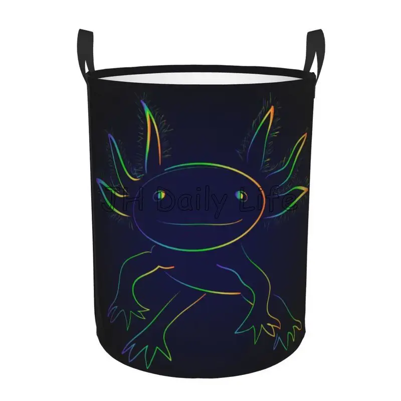 Baby Clothing Basket - Rainbow Axolotl Wäschekorb, faltbar, großes Fassungsvermögen,