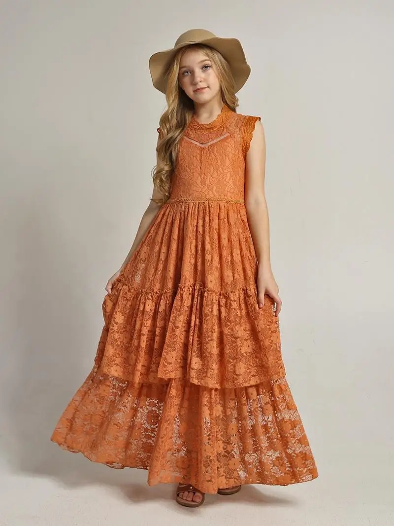 Baby Clothing On Sale - Mädchen Blumenkleid Spitzenkleid aus Baumwolle Baby