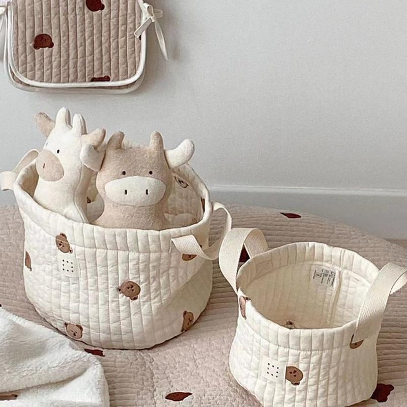 Baby Clothing Basket - Nette Bär Stickerei Windel Tasche Windel