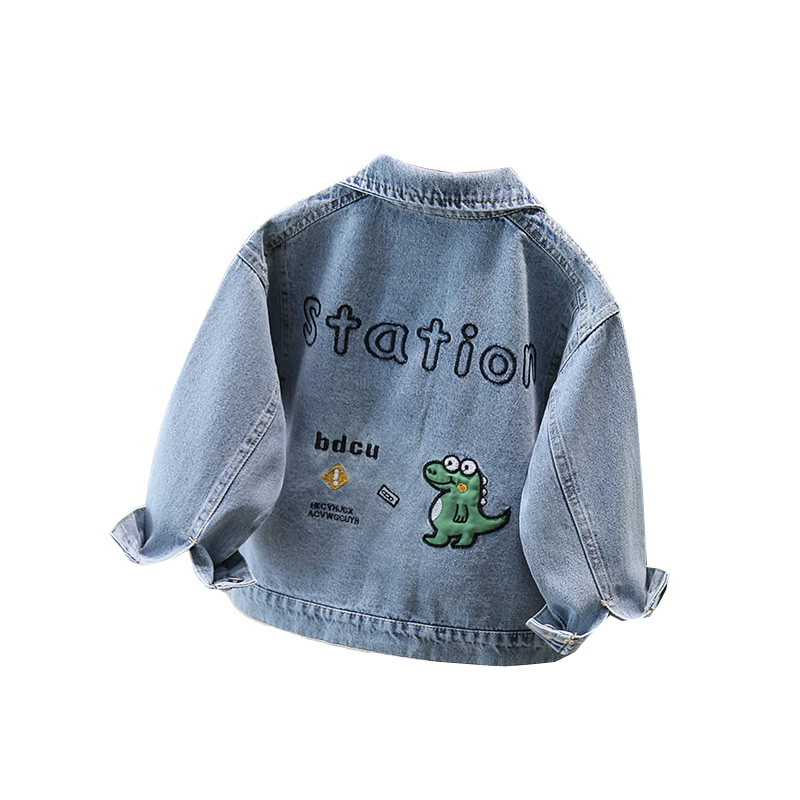 Baby Clothing Size - Niedlicher Stil Baby-Kind-Jeansjacke mit Dinosaurier für