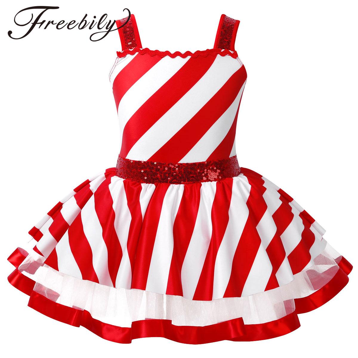 Baby Tutu Skirt - Mädchen Weihnachten Zuckerstange Kostüm Glänzende Pailletten