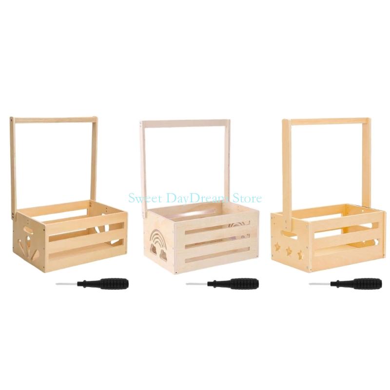 Baby Clothing Basket - Y88C Holzbabys Geschenkkorb Kinderzimmer Schrank Organisator