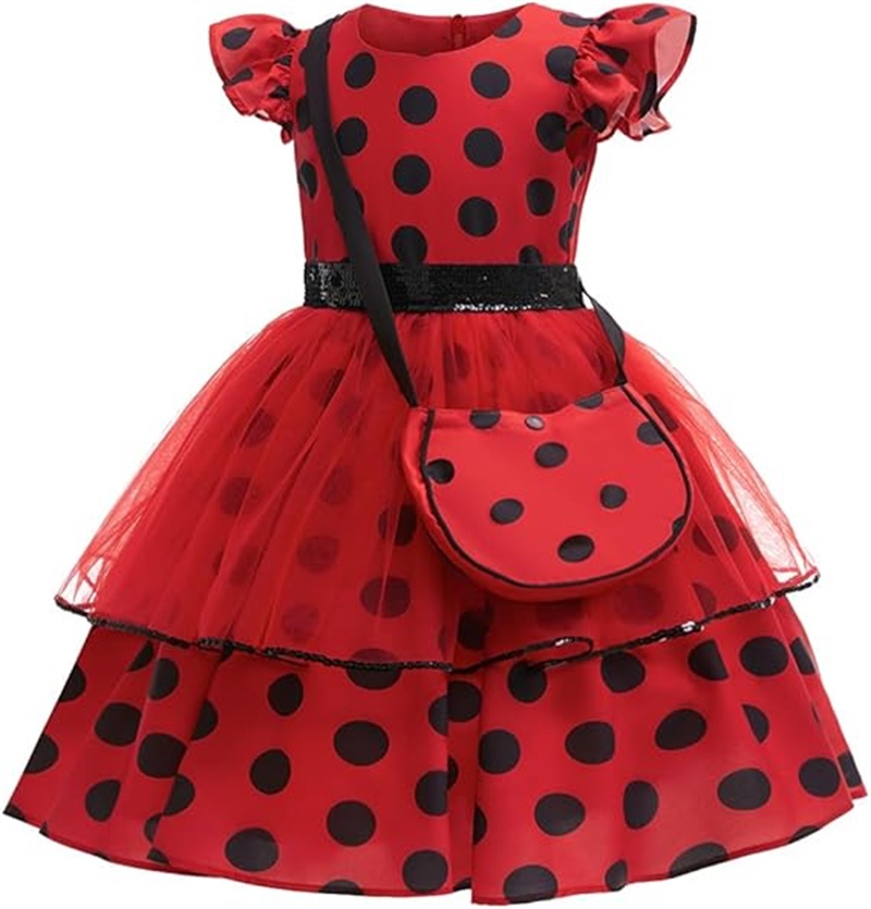 Mädchen Cosplay Kostüm Polka D – Baby Clothing Size Bewertung und Preis