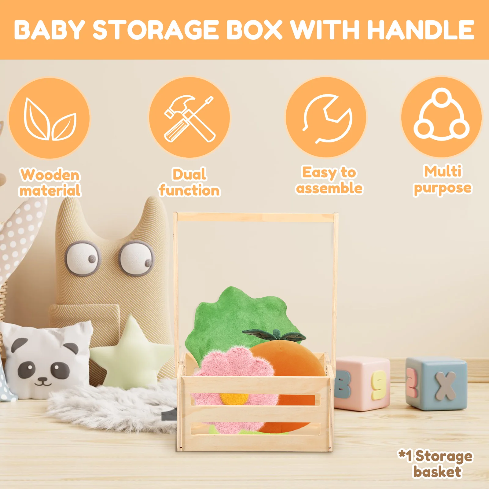 Holz-Baby-Duschkorb, Mehrzweck – Baby Clothing Basket Bewertung und Preis