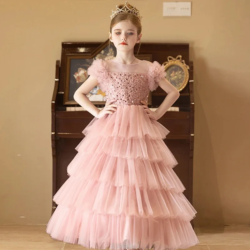 Langes Kleid 2025, rosa Glitze – Baby Clothing On Sale Bewertung und Preis